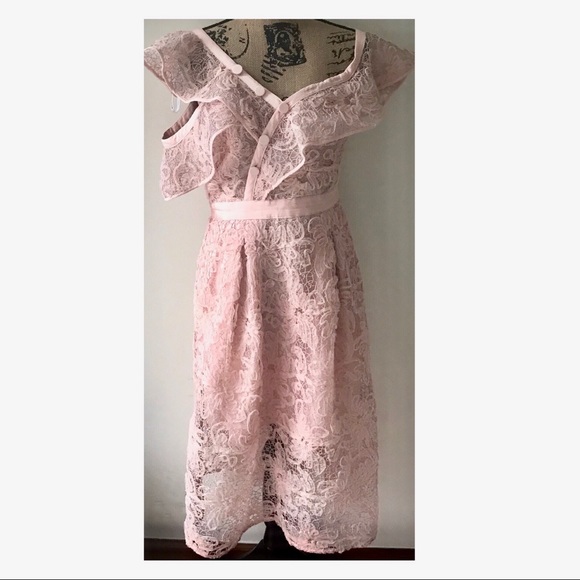 💥6 HR SALE💥 SELF-PORTRAIT FLORAL LACE MIDI DRESS - Picture 3 of 8